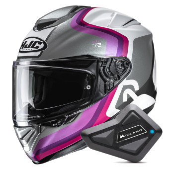 Casque Full Face HJC RPHA 72 Ernem MC8 + Kit Bluetooth BT Mini Casque Full Face HJC RPHA 72 Ernem MC8 + Kit Bluetooth BT Mini