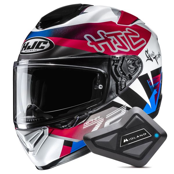 Full Face HJC RPHA 72 Goldy MC21 + Kit Bluetooth BT Mini