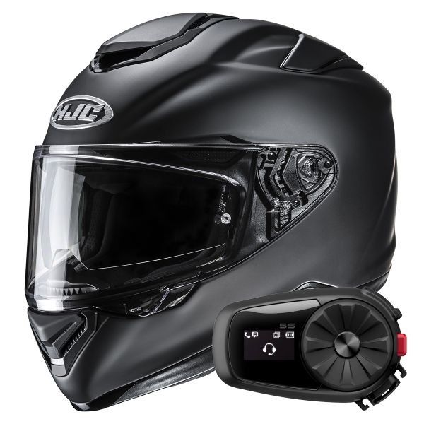 Full Face HJC RPHA 72 Matte Black + Kit Bluetooth 5S Solo