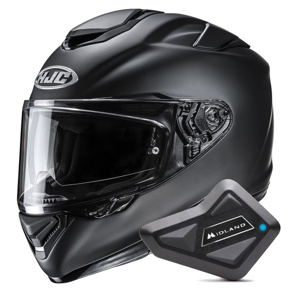 Full Face HJC RPHA 72 Matte Black + Kit Bluetooth BT Mini