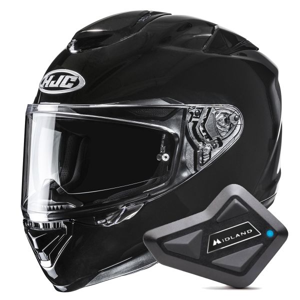 Full Face HJC RPHA 72 Metal Black + Kit Bluetooth BT Mini