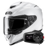 Casque Full Face HJC RPHA 72 Pearl White + Kit Bluetooth 5S Solo