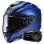 Casque Full Face HJC RPHA 72 Semi Flat Metallic Blue + Kit Bluetooth 5S Solo