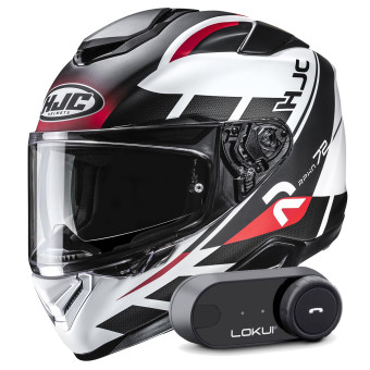 Full Face HJC RPHA 72 Value MC1SF + Kit Bluetooth Lokui K30