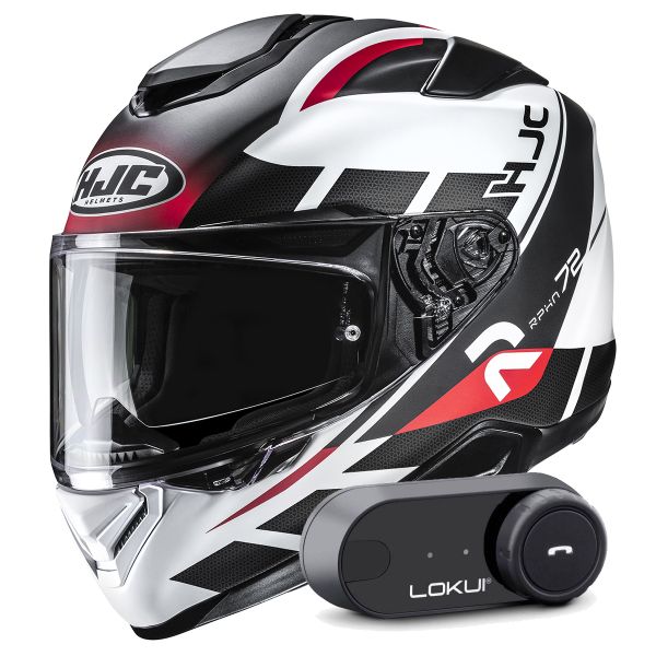 Full Face HJC RPHA 72 Value MC1SF + Kit Bluetooth Lokui K30
