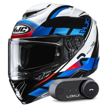 Full Face HJC RPHA 72 Value MC21 + Kit Bluetooth Lokui K30