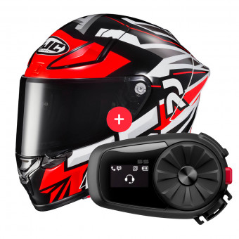 Full Face HJC RPHA1 Arenas Replica MC1 + Kit Bluetooth 5S