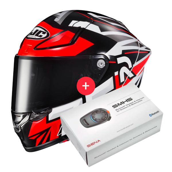 Full Face HJC RPHA1 Arenas Replica MC1 + Kit Bluetooth SMH5