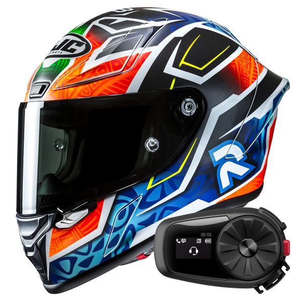 Full Face HJC RPHA1 Binder Replica 2024 MC27SF + Kit Bluetooth 5S Solo