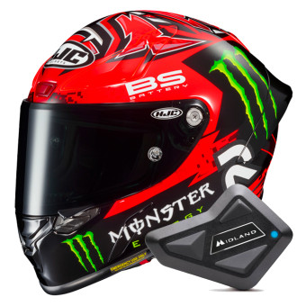 Full Face HJC RPHA1 Fabio Quartararo Replica + Kit Bluetooth BT Mini