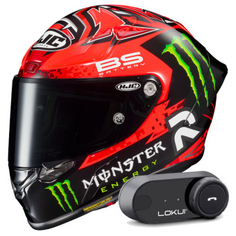 Full Face HJC RPHA1 Fabio Quartararo Replica + Kit Bluetooth Lokui K30