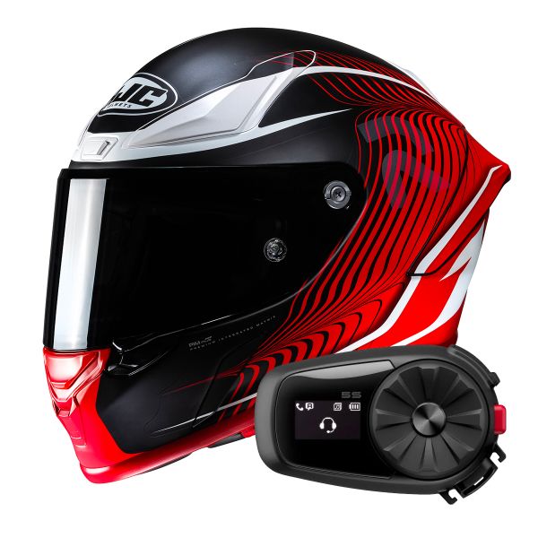 Full Face HJC RPHA1 Lovis MC1SF + Kit Bluetooth 5S Solo
