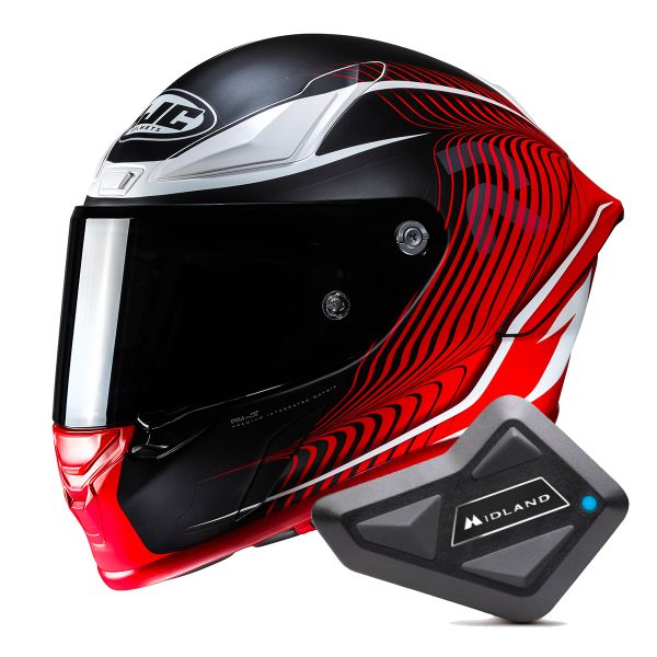 Full Face HJC RPHA1 Lovis MC1SF + Kit Bluetooth BT Mini