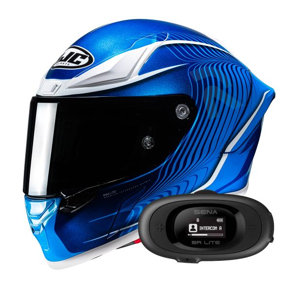 Full Face HJC RPHA1 Lovis MC2 + Kit bluetooth 5R Lite Solo