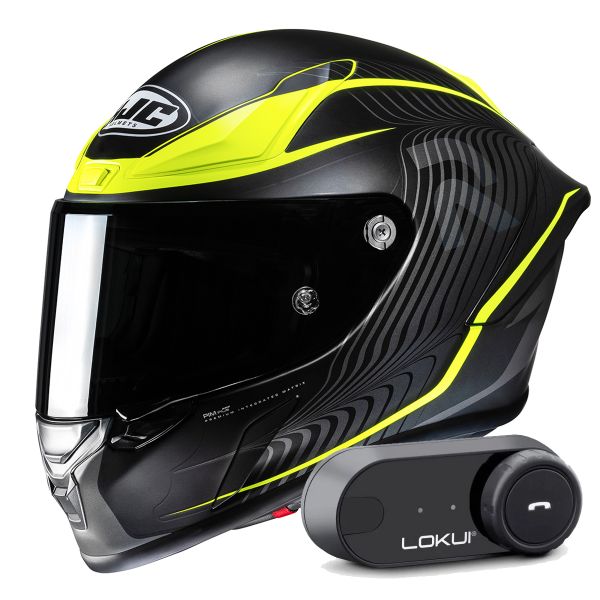 Full Face HJC RPHA1 Lovis MC3HSF + Kit Bluetooth Lokui K30