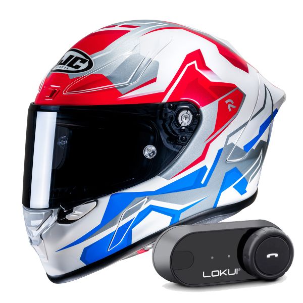 Full Face HJC RPHA1 Nomaro MC21 + Kit Bluetooth Lokui K30