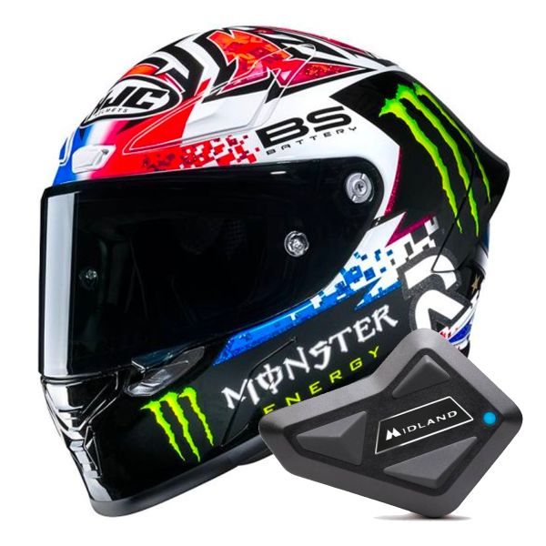 Full Face HJC RPHA1 Quartararo Le Mans SP + Kit Bluetooth BT Mini