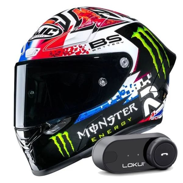 Full Face HJC RPHA1 Quartararo Le Mans SP + Kit Bluetooth Lokui K30