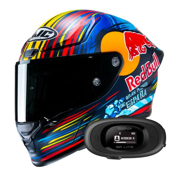 Full Face HJC RPHA1 Red Bull Jerez GP + Kit bluetooth 5R Lite Solo