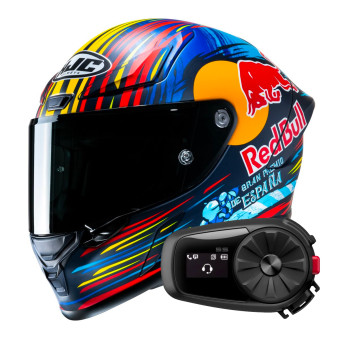 Full Face HJC RPHA1 Red Bull Jerez GP + Kit Bluetooth 5S Solo