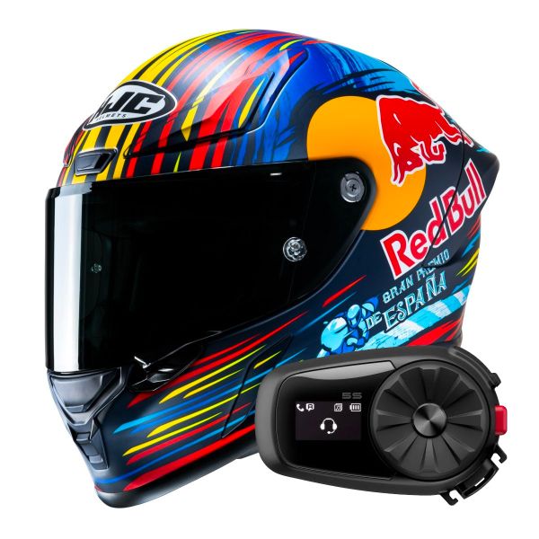 Full Face HJC RPHA1 Red Bull Jerez GP + Kit Bluetooth 5S Solo