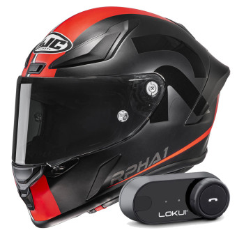 Full Face HJC RPHA1 Senin MC1SF + Kit Bluetooth Lokui K30