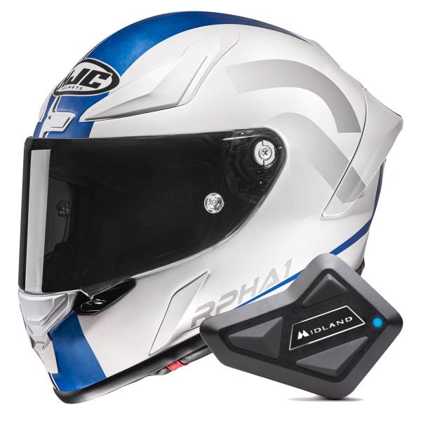 Full Face HJC RPHA1 Senin MC2SF + Kit Bluetooth BT Mini