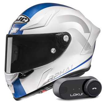 Full Face HJC RPHA1 Senin MC2SF + Kit Bluetooth Lokui K30