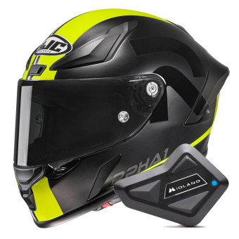 Full Face HJC RPHA1 Senin MC3HSF + Kit Bluetooth BT Mini