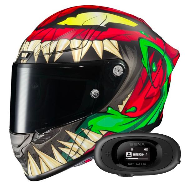 Full Face HJC RPHA1 Toxin Marvel + Kit Bluetooth 5R Lite