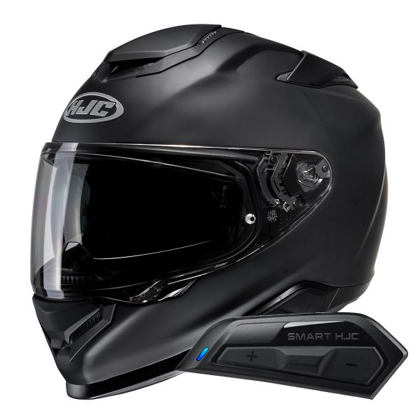 Full Face HJC RPHA71 Matte Black + Kit Bluetooth Smart 11B