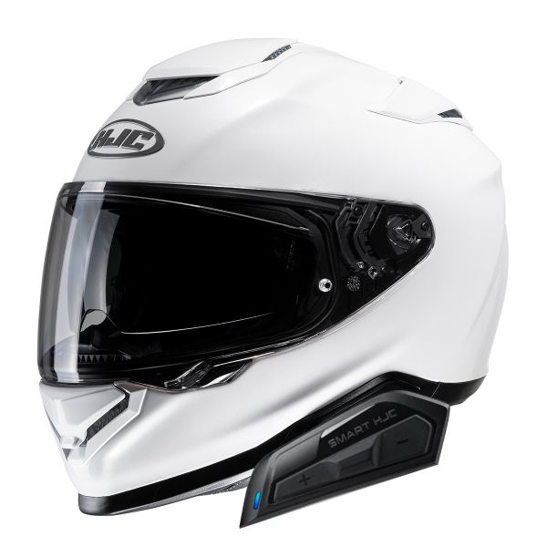 Pack Helmet + Systems HJC RPHA71 Pearl White + Kit Bluetooth
