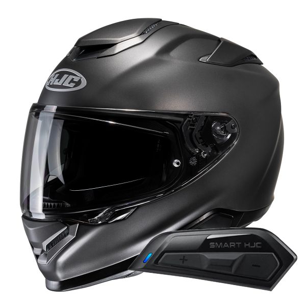 Full Face HJC RPHA71 Semi Flat Anthracite + Kit Bluetooth Smart 11B