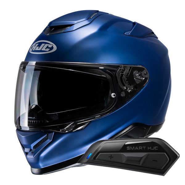 Full Face HJC RPHA71 Semi Flat Metallic Blue + Kit Bluetooth Smart 11B