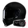 Casque Full Face HJC V10 Black + Kit Bluetooth 5S Solo