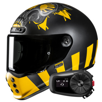 Casque Full Face HJC V10 Crania MC3SF + Kit Bluetooth 5S Solo Casque Full Face HJC V10 Crania MC3SF + Kit Bluetooth 5S Solo