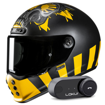 Casque Full Face HJC V10 Crania MC3SF + Kit Bluetooth Lokui K30 Casque Full Face HJC V10 Crania MC3SF + Kit Bluetooth Lokui K30