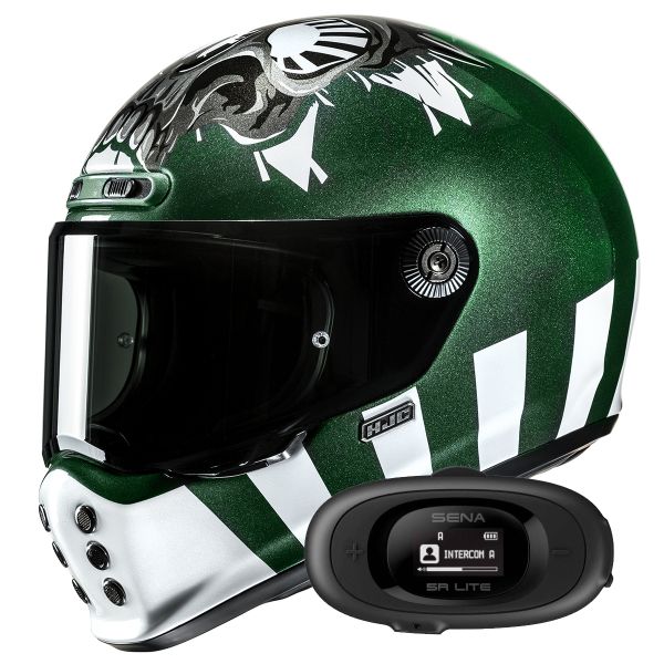 Full Face HJC V10 Crania MC4 + Kit bluetooth 5R Lite