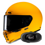 Casque Full Face HJC V10 Deep Yellow+ Kit bluetooth 5R Lite Solo