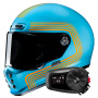 Casque Full Face HJC V10 Foni MC27 + Kit Bluetooth 5S Solo