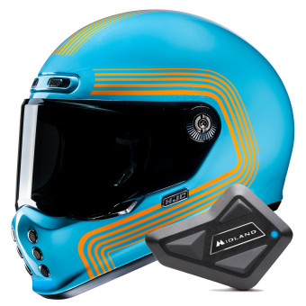 Full Face HJC V10 Foni MC27 + Kit Bluetooth BT Mini