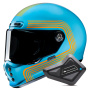 Casque Full Face HJC V10 Foni MC27 + Kit Bluetooth BT Mini