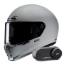 Casque Full Face HJC V10 N. Grey + Kit Bluetooth Lokui K30