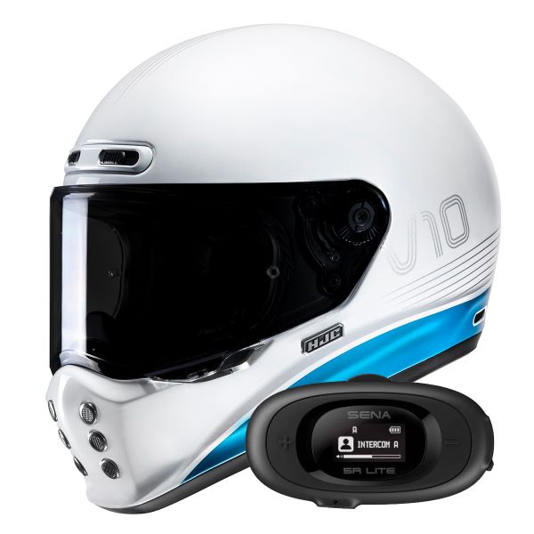 Full Face HJC V10 Tami MC2 + Kit bluetooth 5R Lite Solo