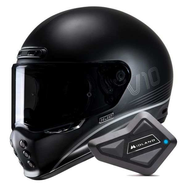 Full Face HJC V10 Tami MC5SF + Kit Bluetooth BT Mini