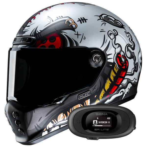 Full Face HJC V10 Vatt MC1SF + Kit bluetooth 5R Lite Solo