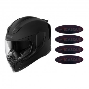 Casque Full Face ICON Airflite Rubatone + iCasque Black Reflective Stickers Casque Full Face ICON Airflite Rubatone + iCasque Black Reflective Stickers