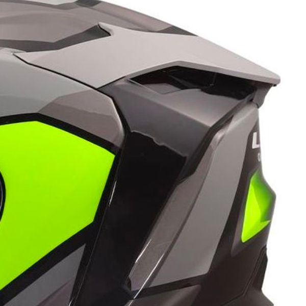 LS2 Challenger II Viper Grey H-V Yellow FF817