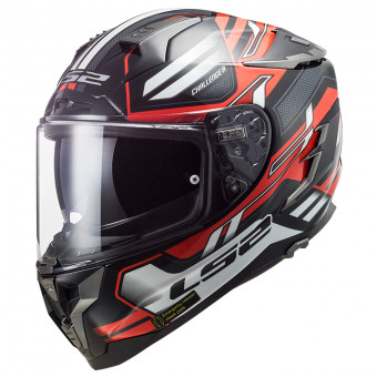 Full Face LS2 Challenger Spin Black Red White FF327