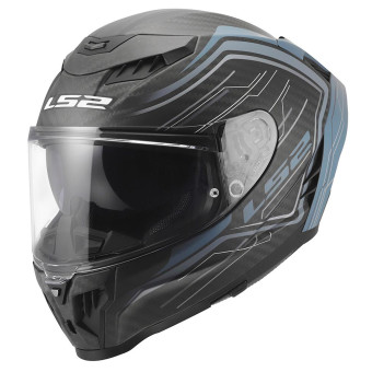 Casque Full Face LS2 Dragon Subic White Bllue Petrol FF807
